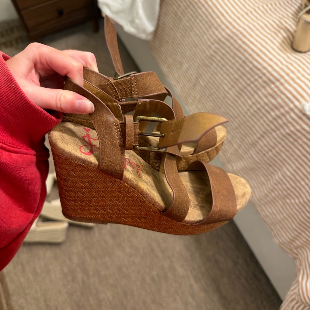 Brown Wedge Sandals